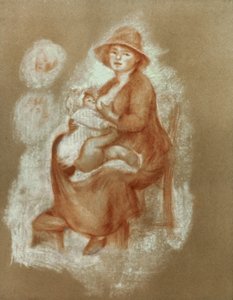 Äitiys, 1885-6 (punainen liitu paperille)